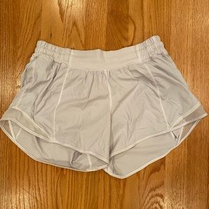 4” white lululemon shorts